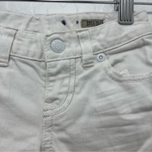 90s Ralph Lauren Girls Skinny White Jeans 2T - Picture 3 of 10